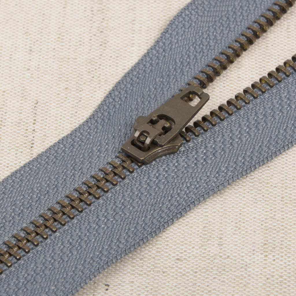 Zipper indivisible bronze G20 dark gray