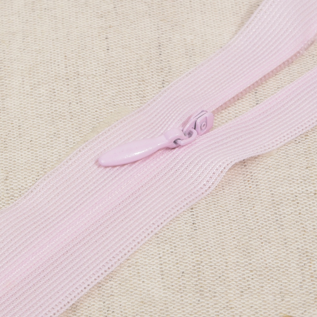 Seam-covered zipper G22 baby pink