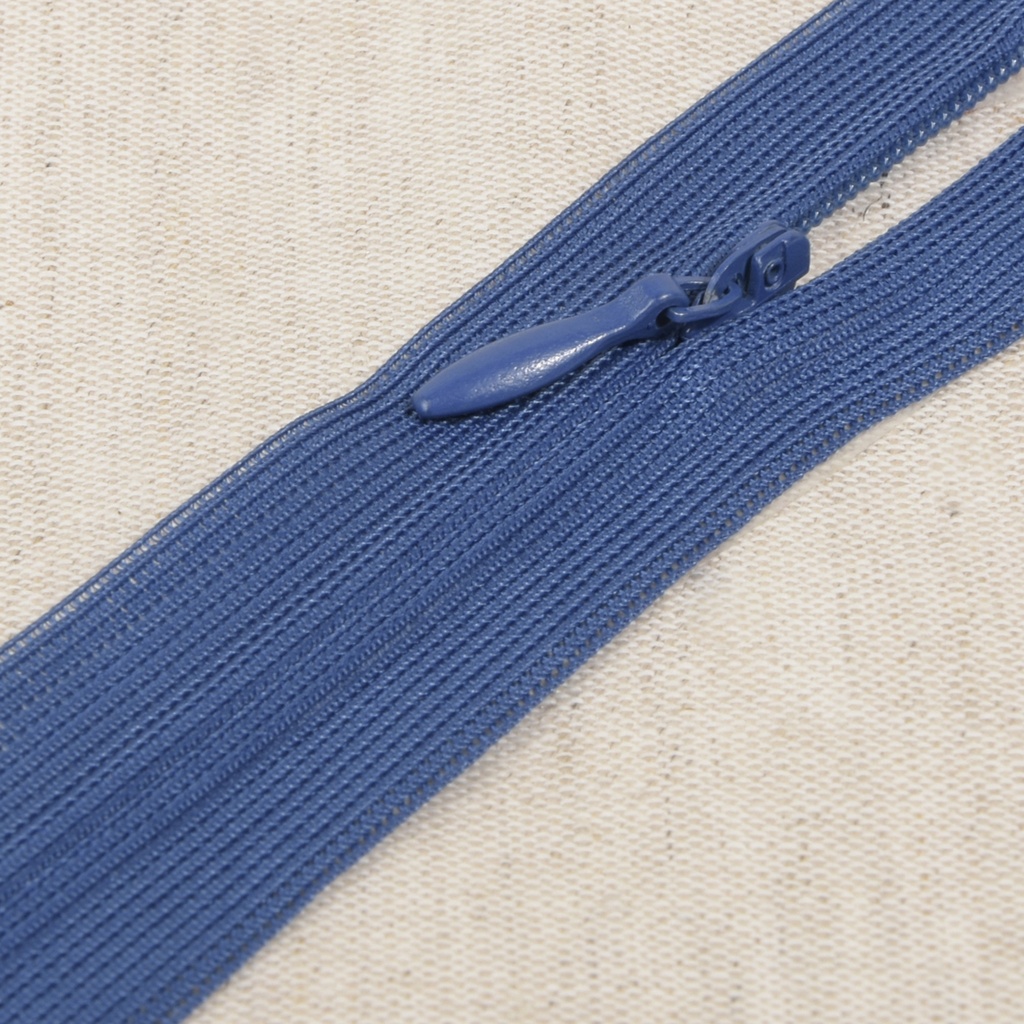 Seam-covered zipper G22 French blue