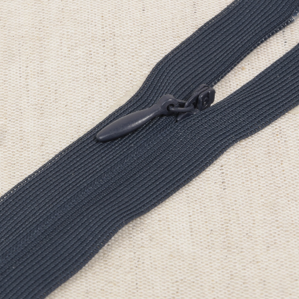 Seam-covered zipper G22 Marine