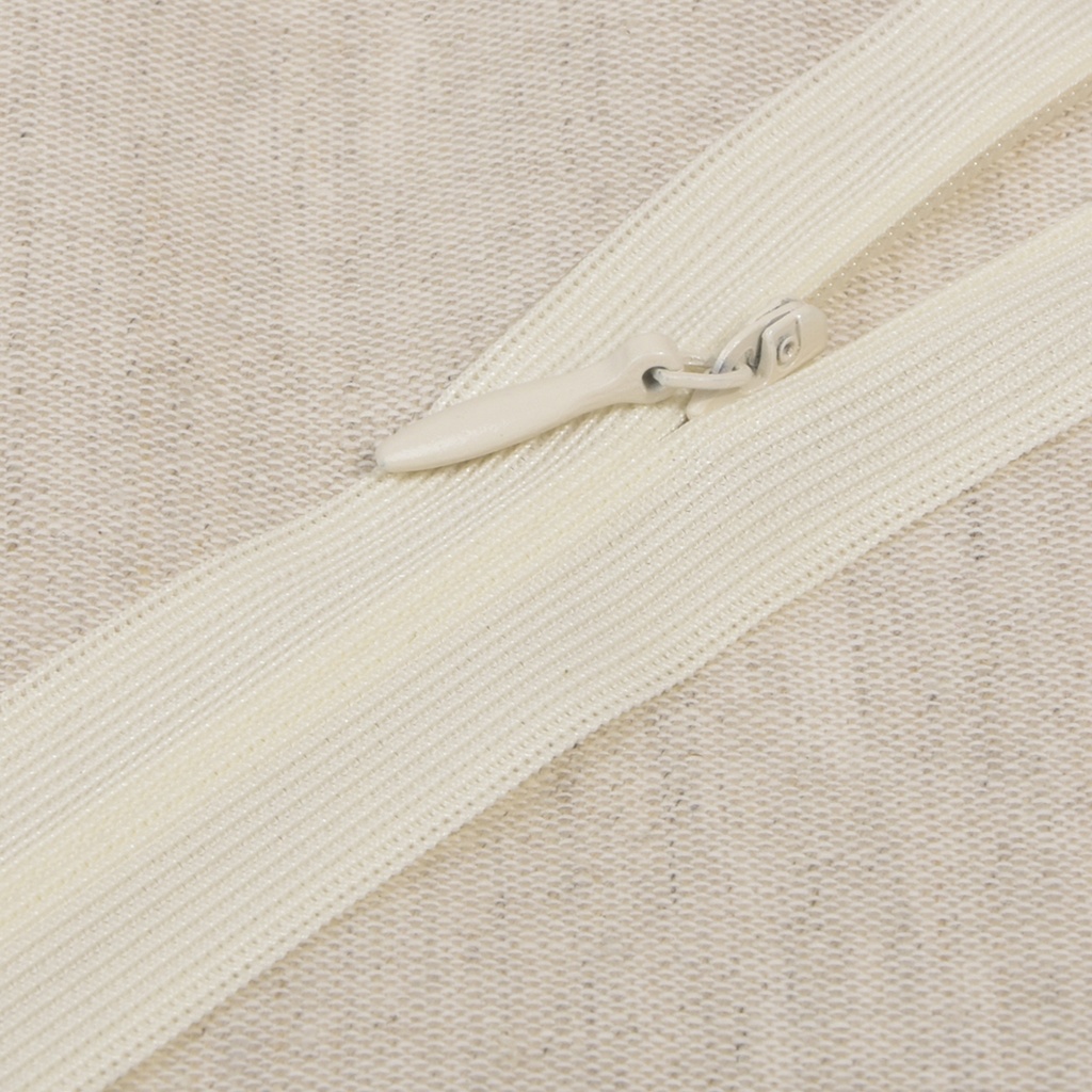 Seam-covered zipper G40 ivory