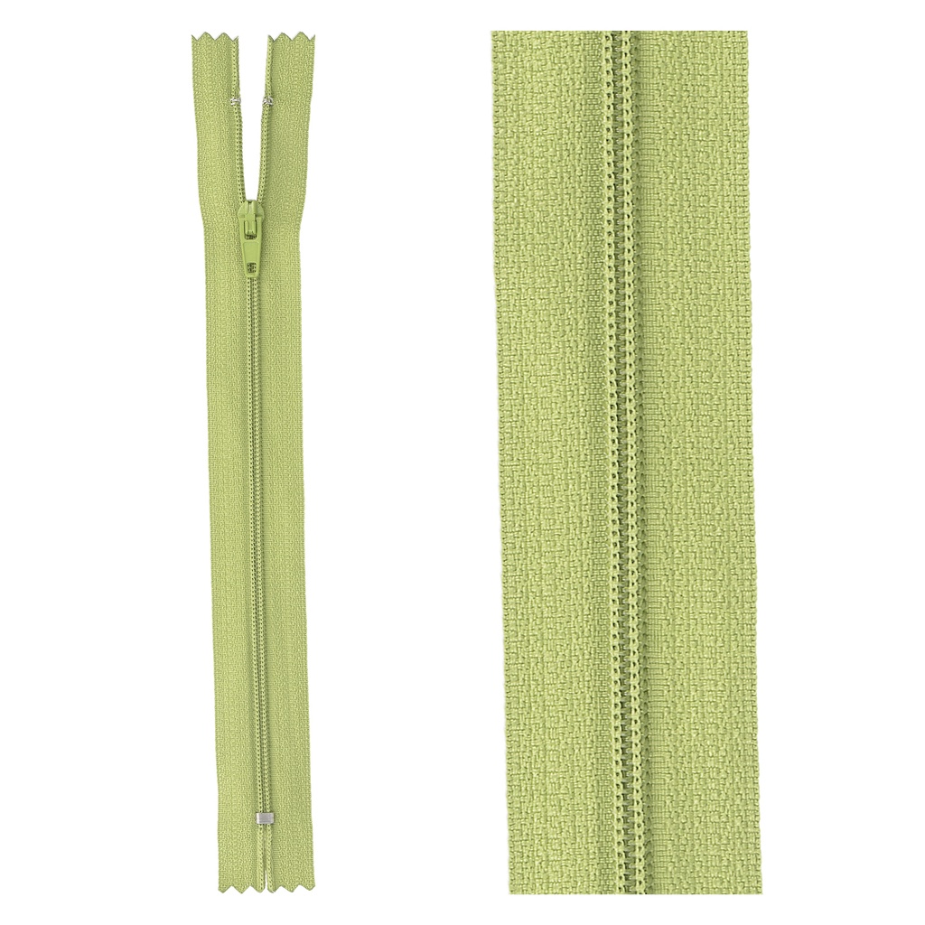 Zipper indivisible G12 willow green