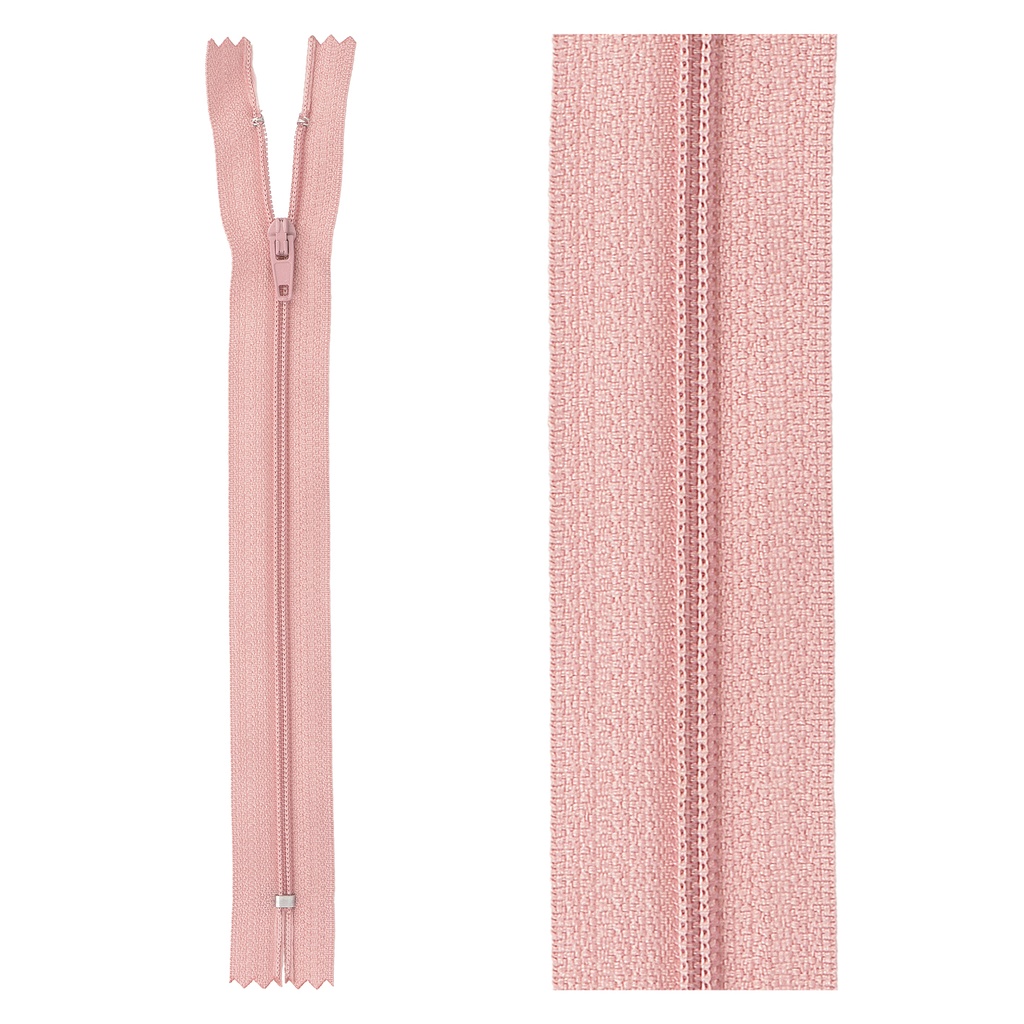 Zipper indivisible G18 old pink