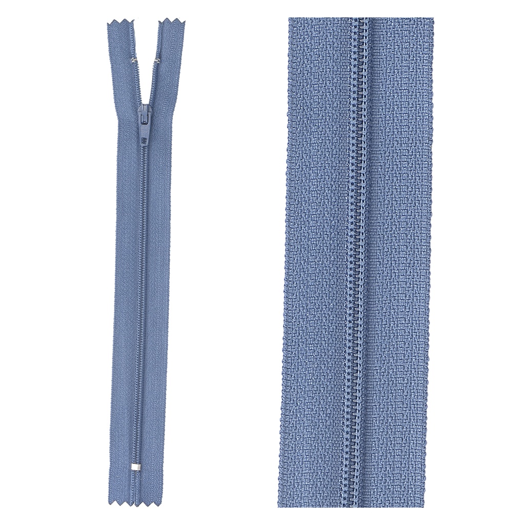 Zipper indivisible G45 mineral blue