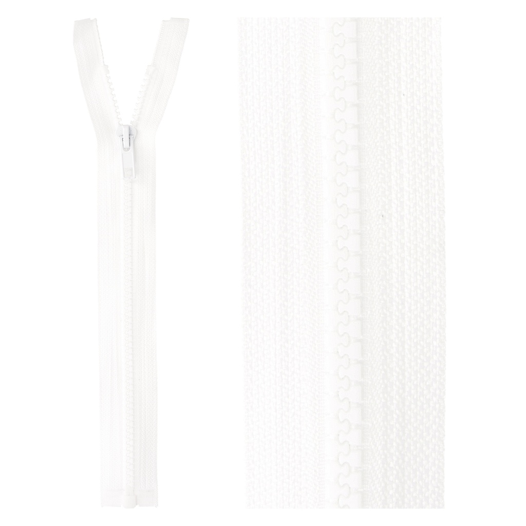 Divisible zipper G25 white