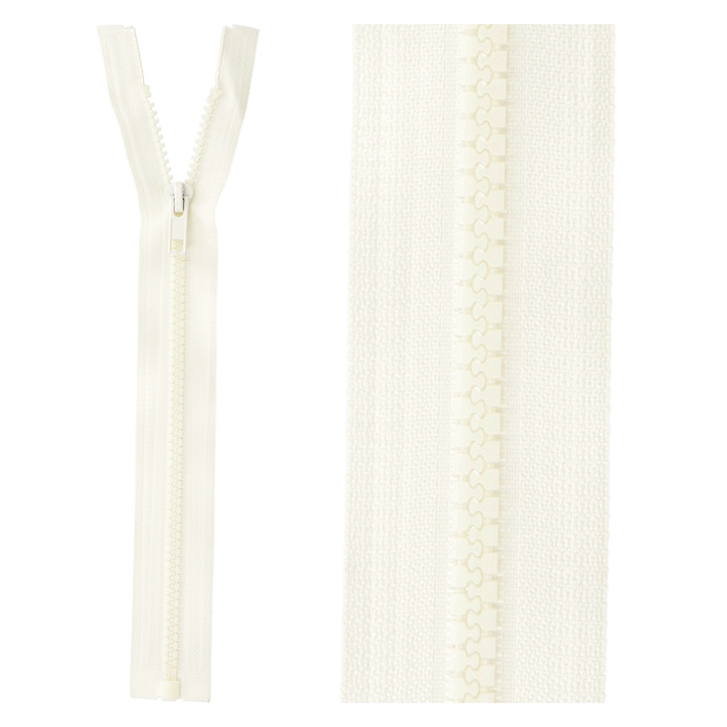 Divisible zipper G25 ivory