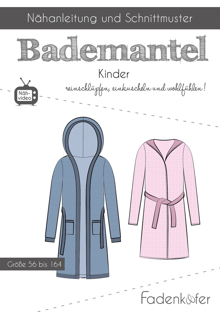 Sewing pattern thread beetle | Bathrobe for children