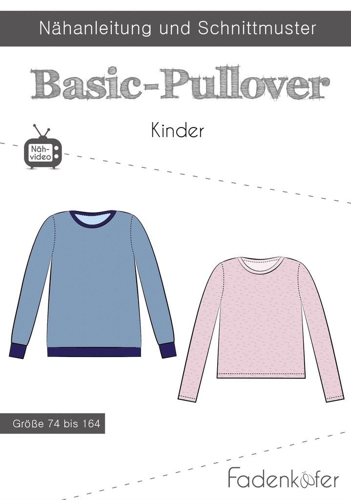 Sewing pattern thread beetle | Basic sweater for children