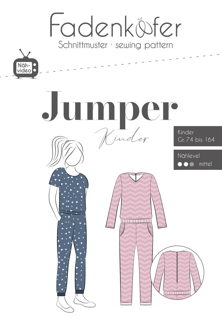 Sewing pattern thread beetle | Jumpers, children