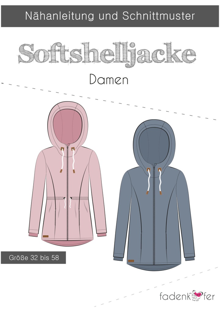 Sewing pattern thread beetle |  Softshell jacket, children