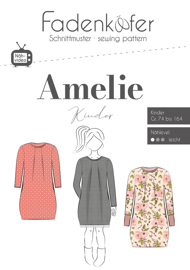 Sewing pattern | Amelie by Fadenkäfer | Dress for children