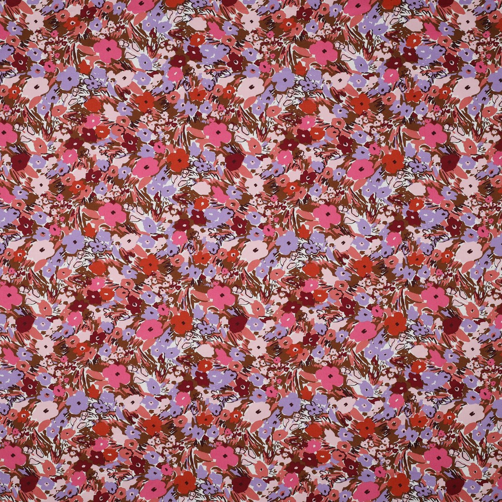 Popeline | Tissu chemisier coton | floral