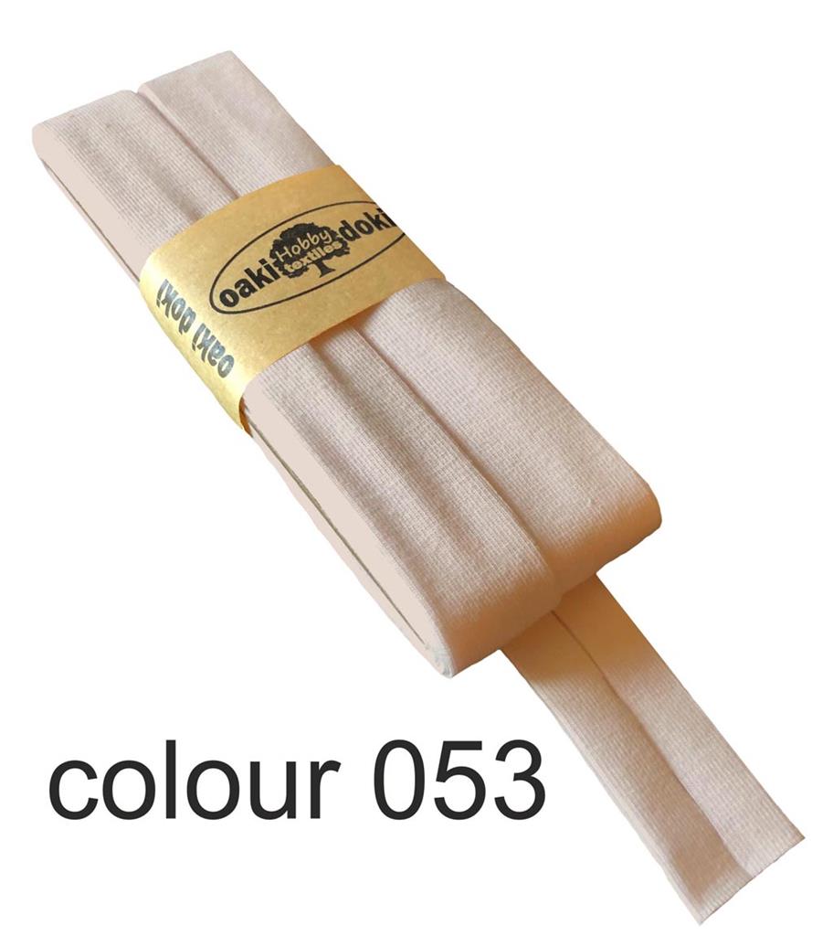 Jersey Schrägband | oaki doki | verschiedene Farben | 3Meter, 20mm beige053