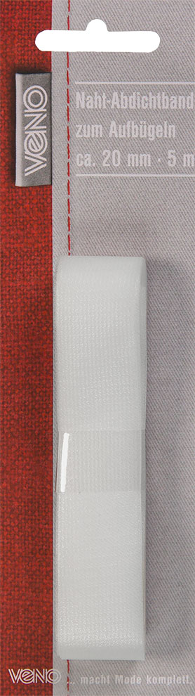 Iron-on seam sealing tape for rain/softshell clothing