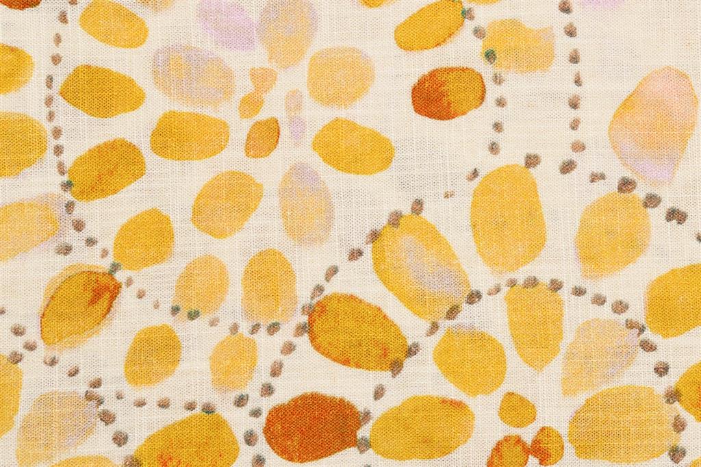 Burda | Viscose linen | painted flowers by A la ville | yellow