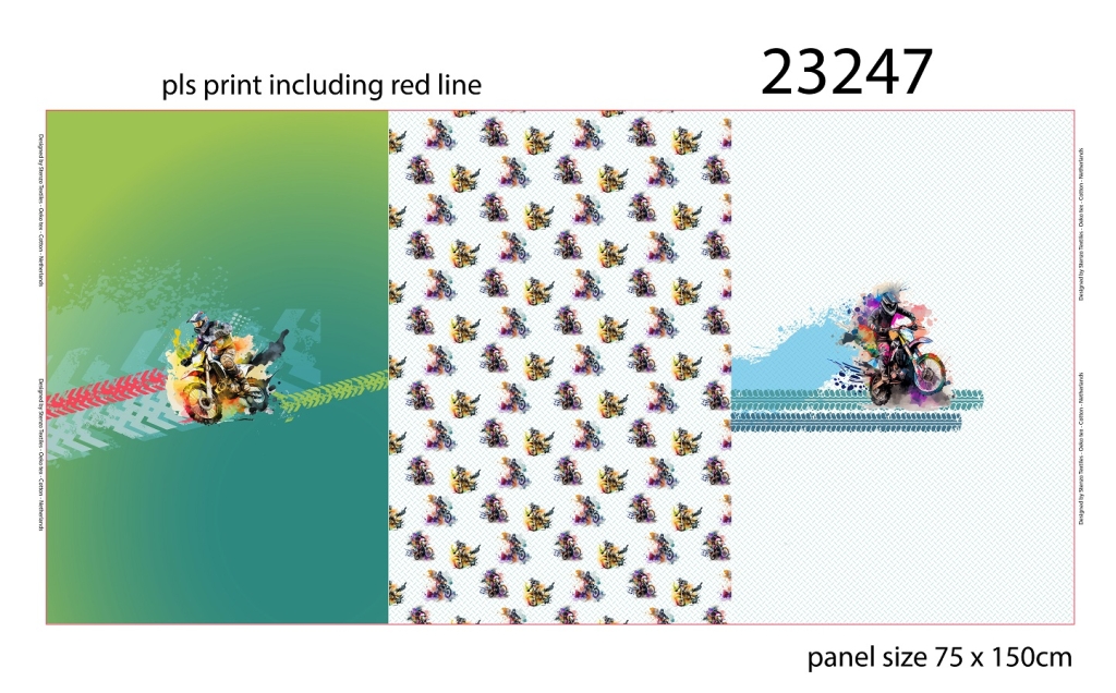 Fabric package - Panel Motorcross including matching jerseys