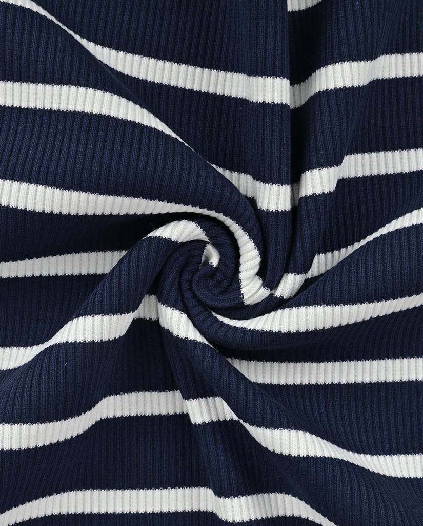 Rib jersey | blue, striped