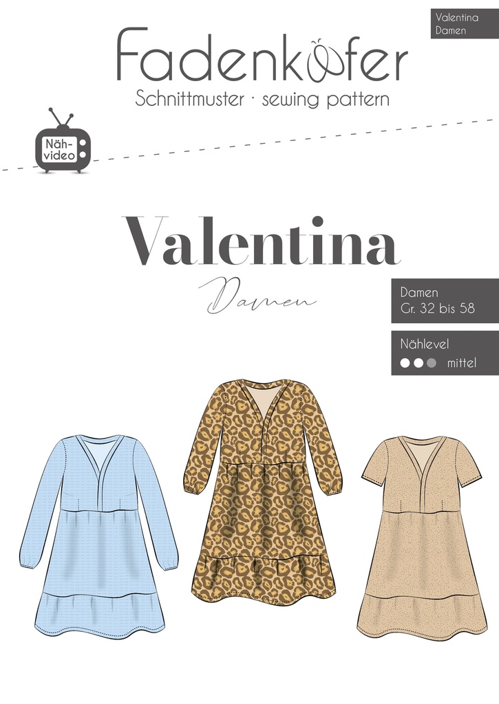 Sewing pattern | Valentina by Fadenkäfer | Dress for women