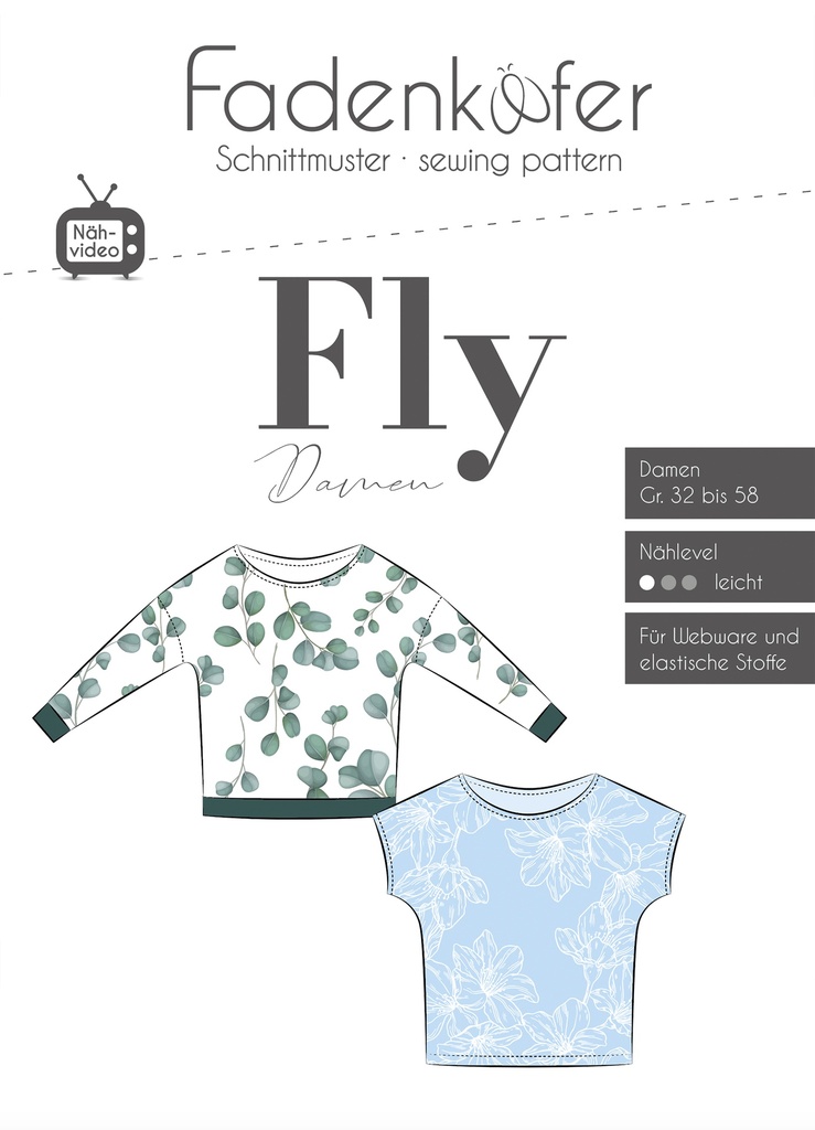 Schnittmuster | Fly by Fadenkäfer | Oversize Shirt Damen