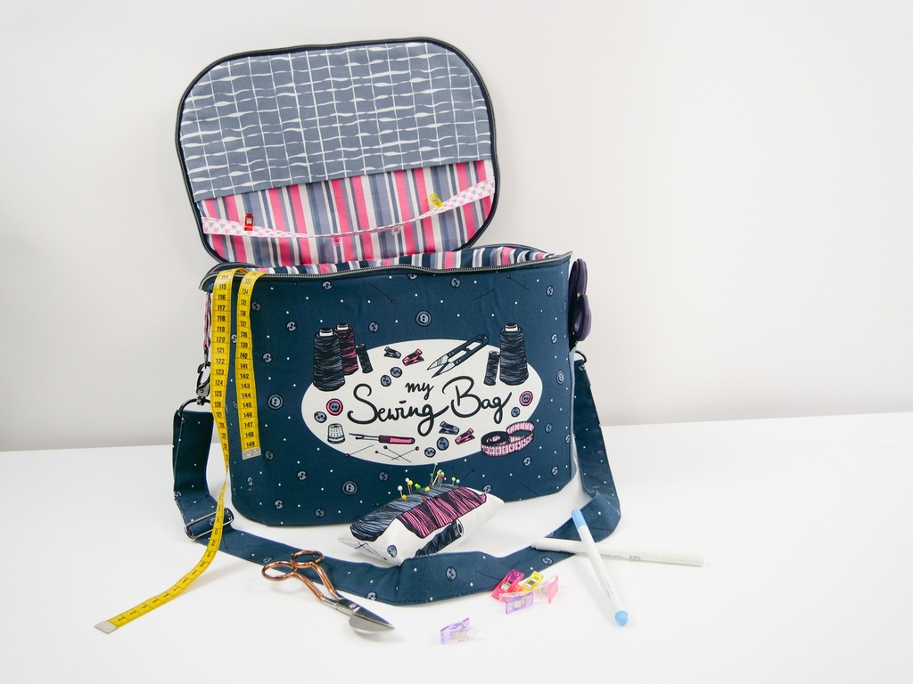 Fabric panel “my Sewing Bag”, sewing basket for sewing yourself