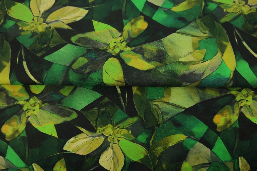 Jersey | "Midnight Forest" by Stenzo | leaves, green