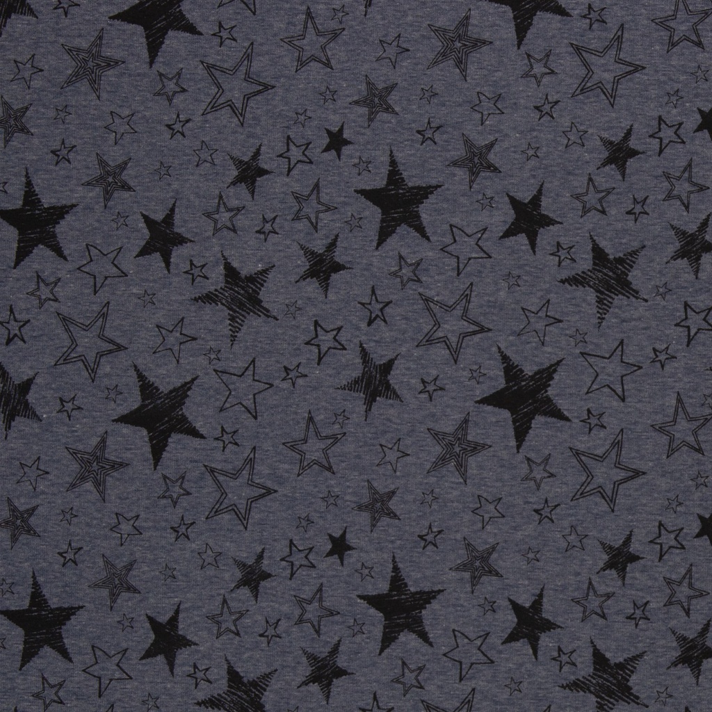 Piece 70cm | Alpine fleece | Leah by Swafing | blue with stars