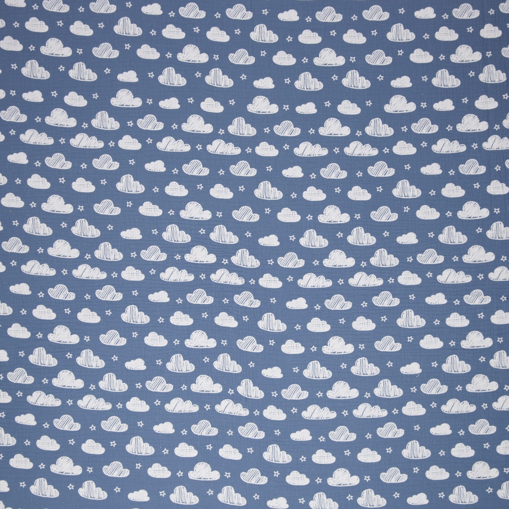 Double Gauze, Muslin | Jeron by Swafing | Clouds, blue