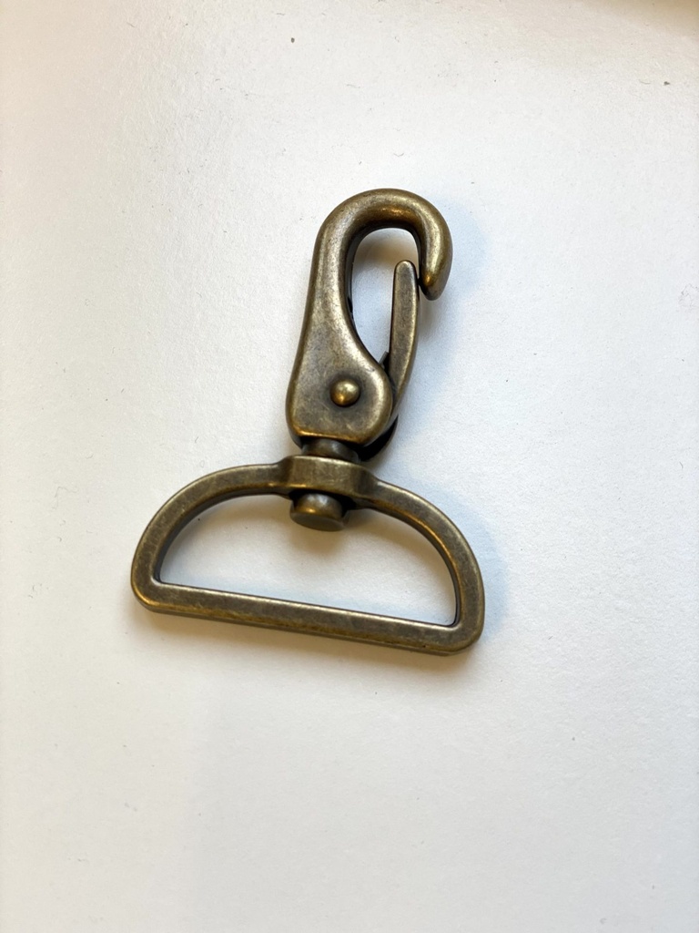 Carabiner - old brass - 4cm