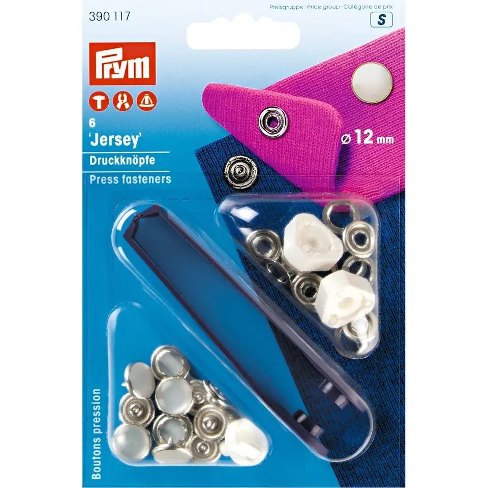 Prym | Non-sew press fastener "Jersey", pearl cap, 12mm