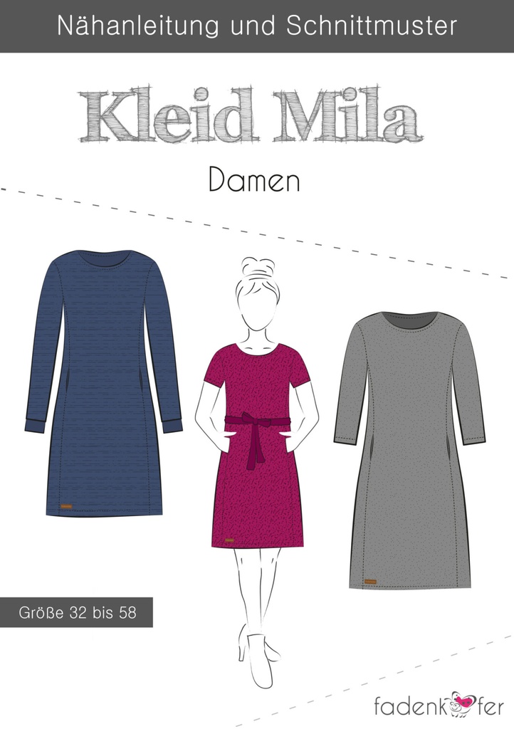 Schnittmuster Fadenkäfer | Kleid Mila Damen