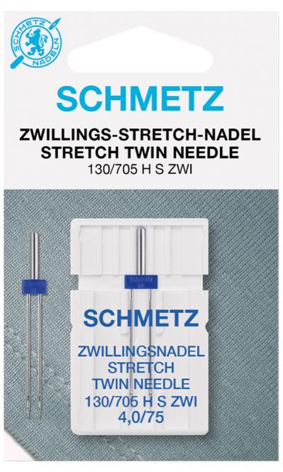 Schmetz aiguille double pour machine à coudre 130/705 extensible 75/4,0 mm