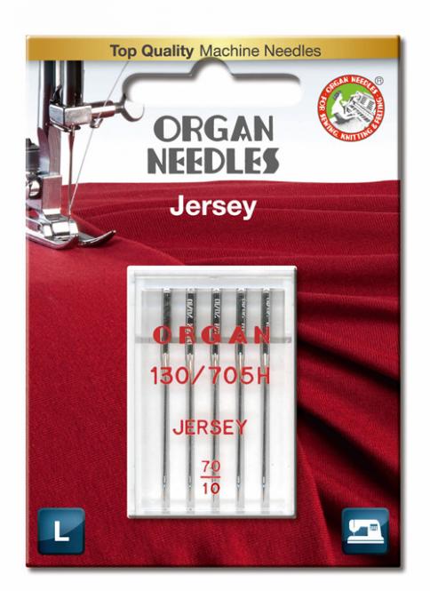 Organ jersey needle size 70/ system 130/705H/ 5 needles