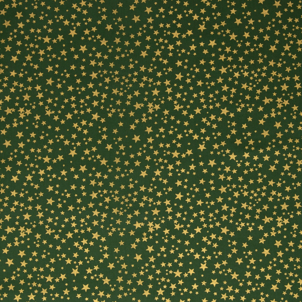 Cotton woven fabric, Christmas | Neuss by Swafing | green with stars