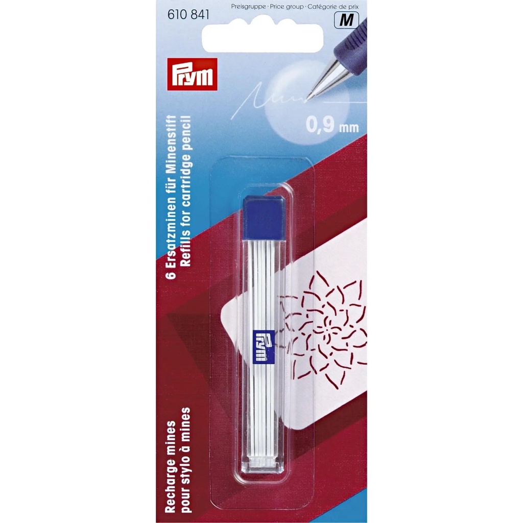 Mines de rechange pour crayon à mine, Ø 0,9 mm, blanches