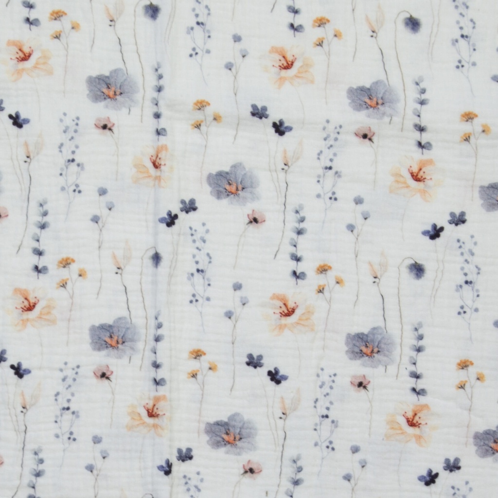 Double Gauze, Muslin | Thea by Swafing | simple flowers