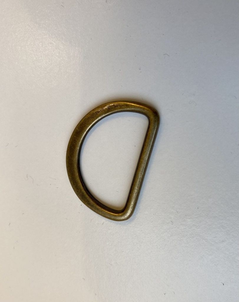 D-ring 25mm old brass