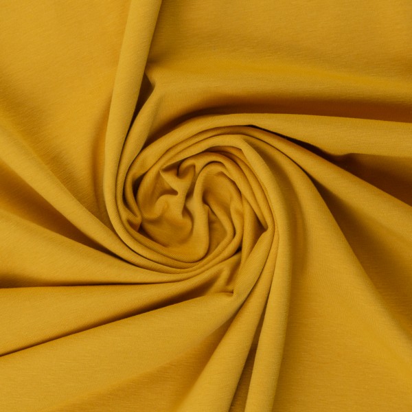 Vanessa, jersey cotton, plain golden yellow