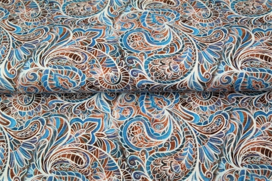 Jersey | Paisley by Stenzo | blau/bunt