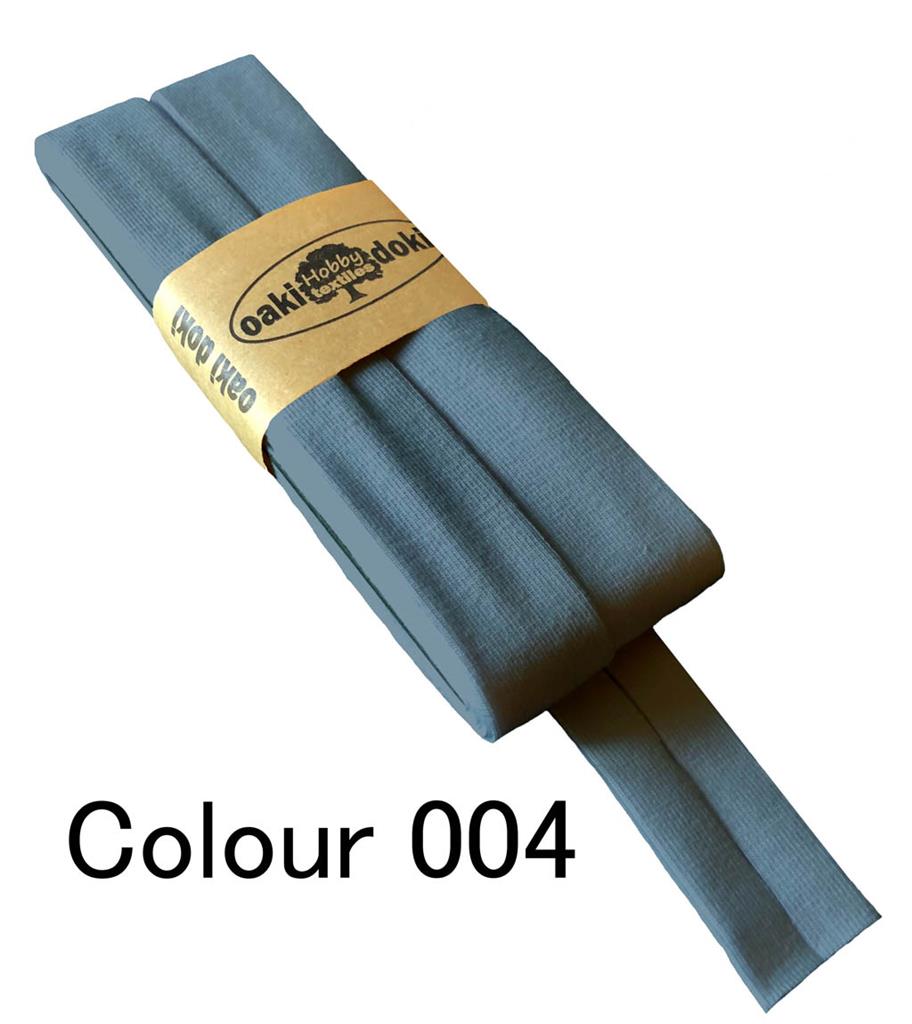 Jersey Schrägband | oaki doki | verschiedene Farben | 3Meter, 20mm<span> - </span>blau/grau