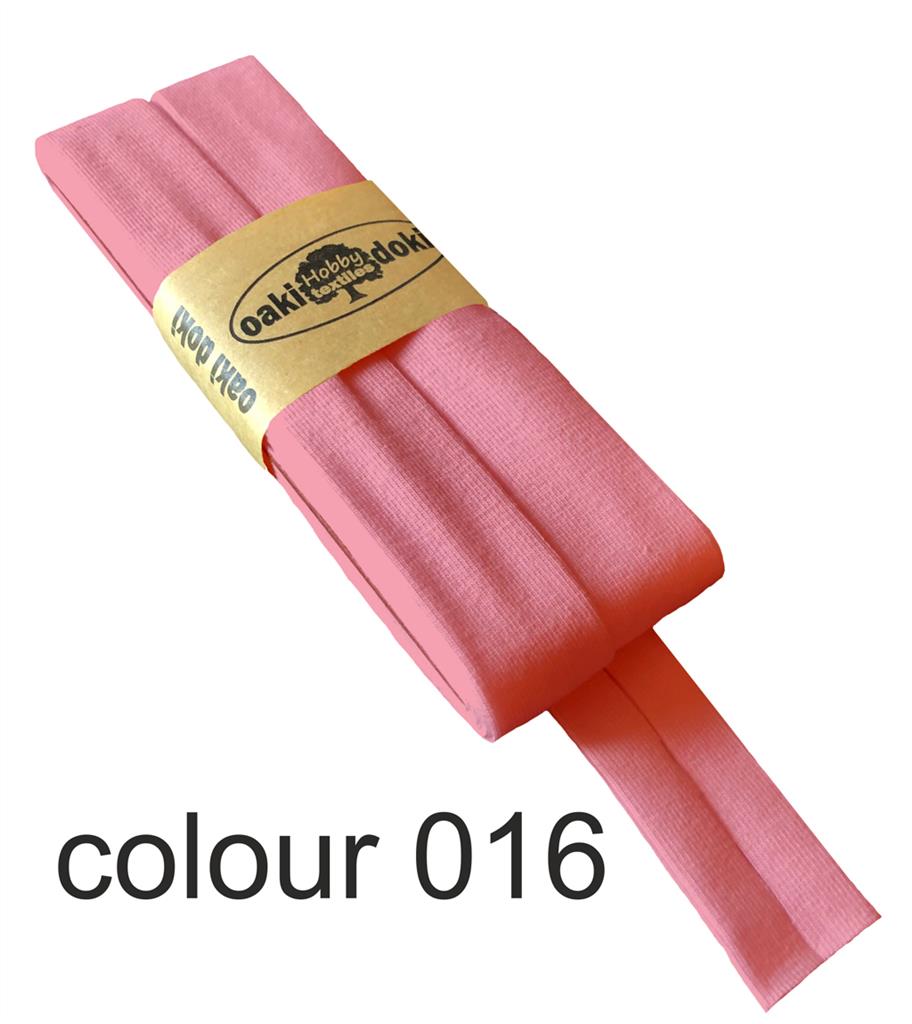 Jersey Schrägband | oaki doki | verschiedene Farben | 3Meter, 20mm<span> - </span>rosa