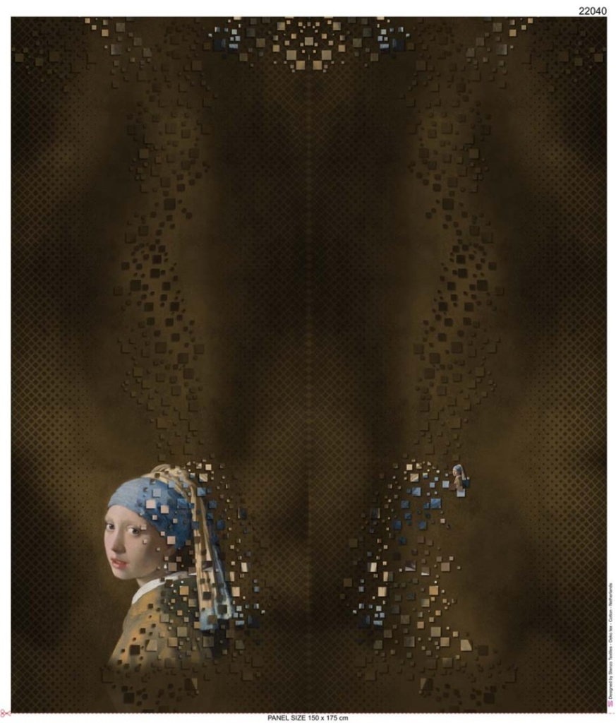 Panel Sweat | The Girl with the Pearl Earring by Stenzo | brown, 150cm*200cm