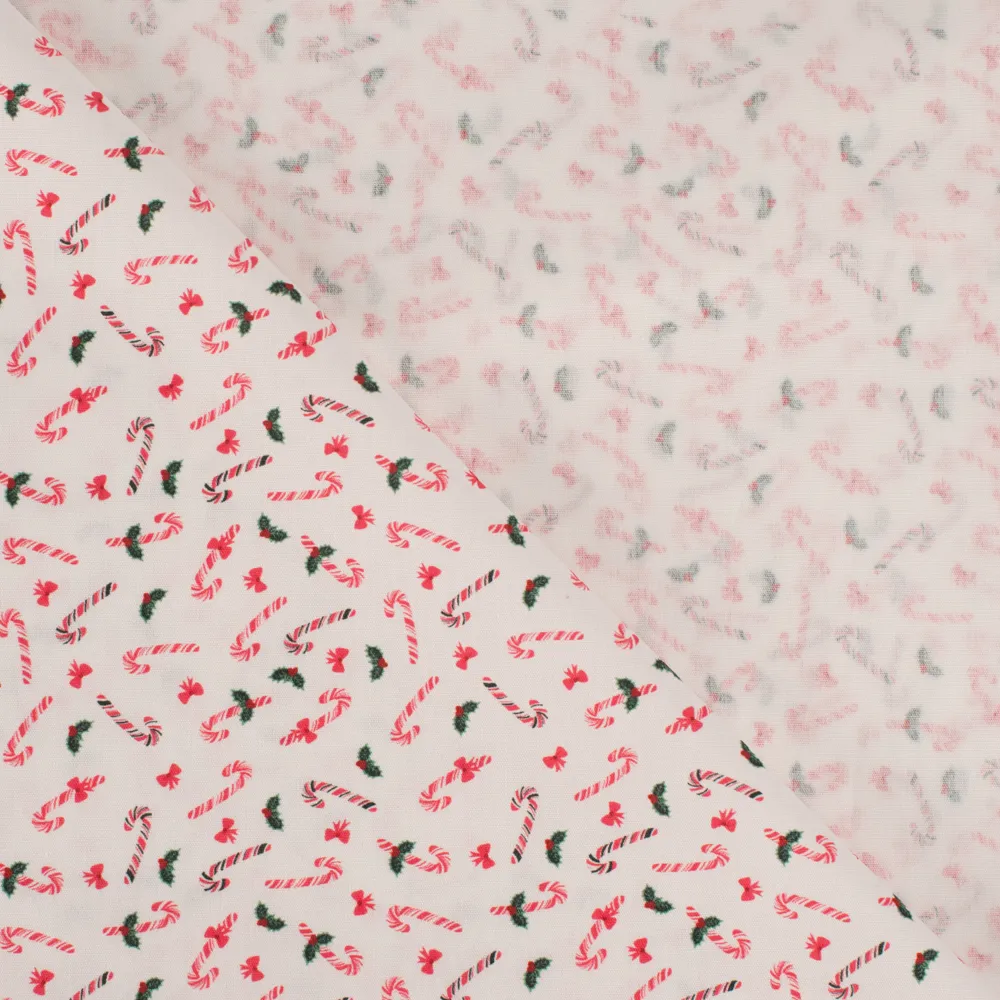 Cotton, woven fabric | Christmas | Candy canes