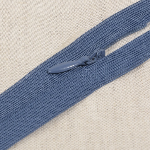 [RVSTEINT22F839] Fermeture éclair recouverte de coutures G22 Bleu Minéral