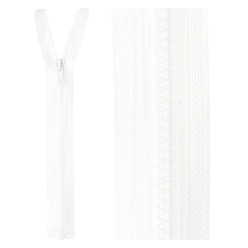 [RVSTETRT25F501] Divisible zipper G25 white