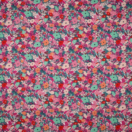 [5019004] Popeline | Tissu chemisier coton | floral