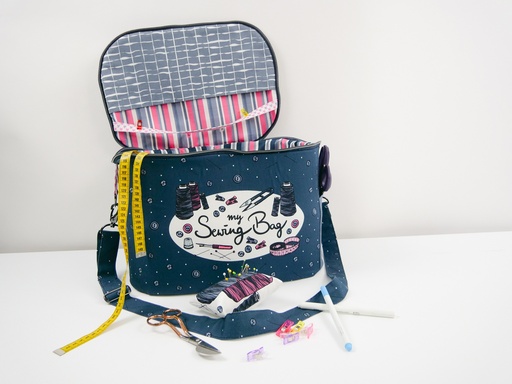 [082303-255259] Fabric panel “my Sewing Bag”, sewing basket for sewing yourself