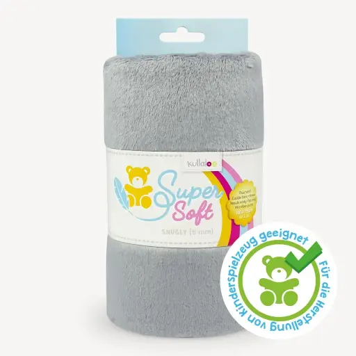 [62358] Plüschstoff Kullaloo silbergrau – 5 mm SuperSoft SNUGGLY