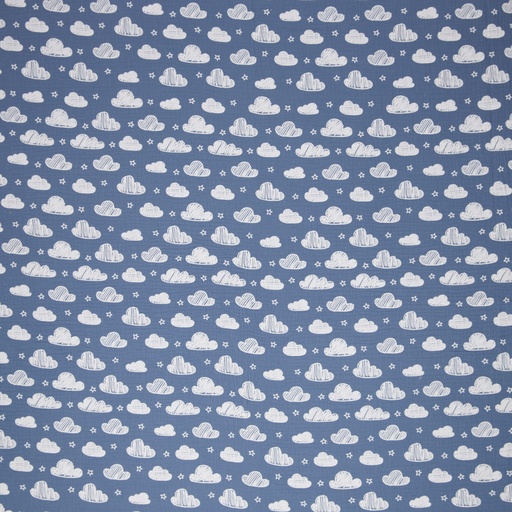 [080986-302259] Double Gauze, Muslin | Jeron by Swafing | Clouds, blue