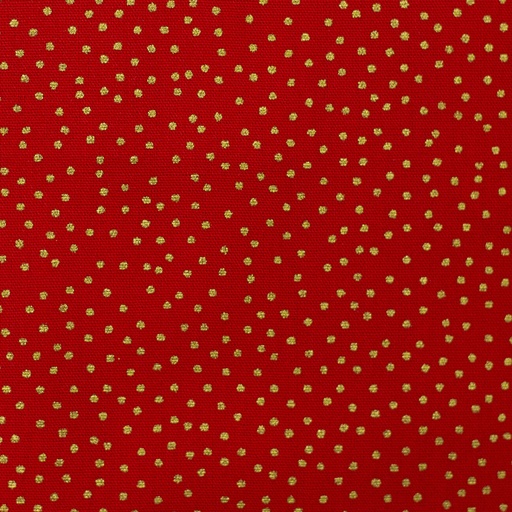 [081873-200638] Cotton woven fabric, Christmas | Neuss by Swafing | red with gold dots