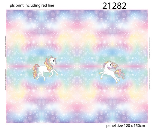 [21282 01] Panel | Jersey Einhorn by Stenzo | pastel, bunt